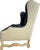 A Pair of Custom Blue Wingback Chairs Blue Herringbone by Mitchell Gold & Bob Williams / Navy Blue Linen by Restoration Hardware For Sale - Image 18 of 18
