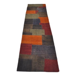 Vintage Old Curtian Kilim Runner For Sale