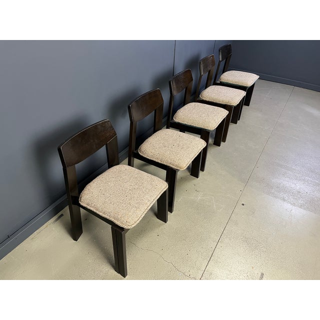 Vintage Brutalist Dining Chairs, 1970s, Set of 5 For Sale - Image 11 of 12