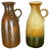German Multi-Color Pottery Fat Lava Vases from Scheurich, 1970s, Set of 2 For Sale