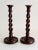 19th-Century English Oak Twist Candlesticks, a Pair For Sale - Image 6 of 6