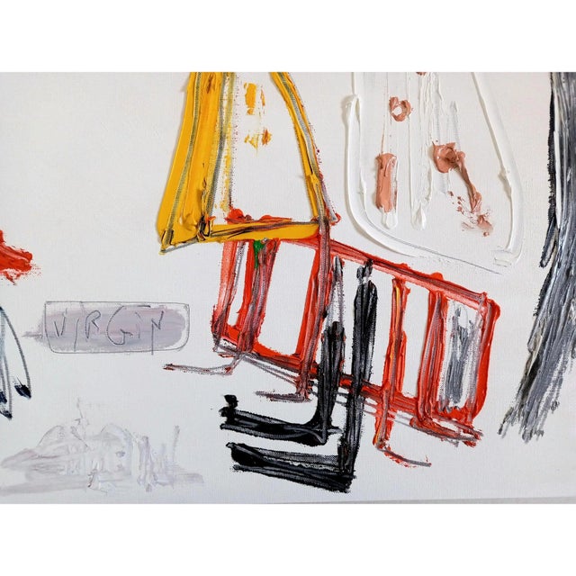 Black 28.4" by 22.4" Contemporary Abstract Original Figurative Oil Painting by Diane Grant - Unique Piece For Sale - Image 8 of 10