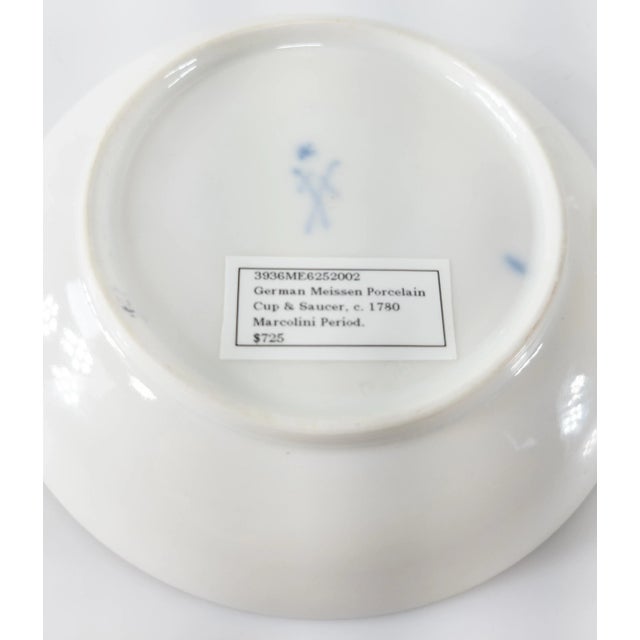 German Meissen Marcolini Period Teacup and Saucer With Tulips For Sale In New York - Image 6 of 13