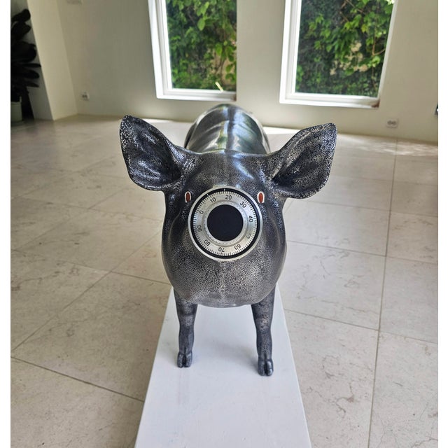 Contemporary Greedy Pig in Heavy Metal by Jan Paul For Sale - Image 3 of 18