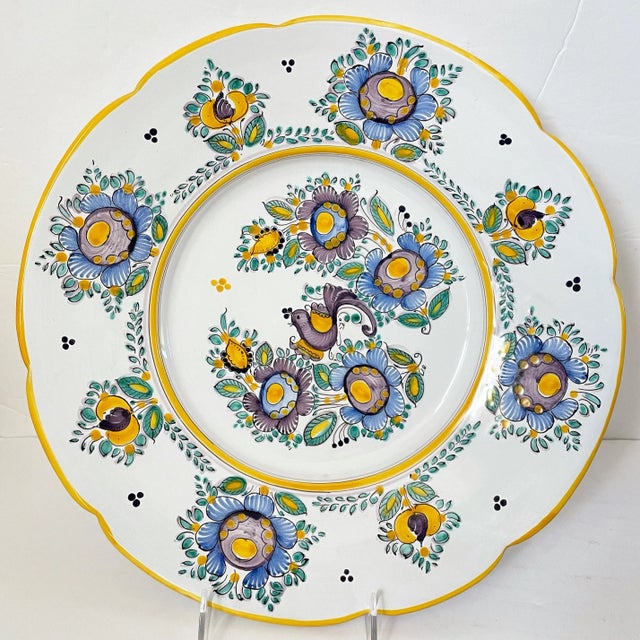 Vintage Hand-Painted Slovakian Serving Bowl For Sale - Image 4 of 4