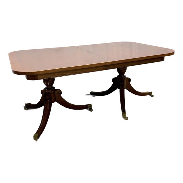 Mid 20th Century Duncan Phyfe Style 5 Ft. Drop Leaf Dining Table For Sale