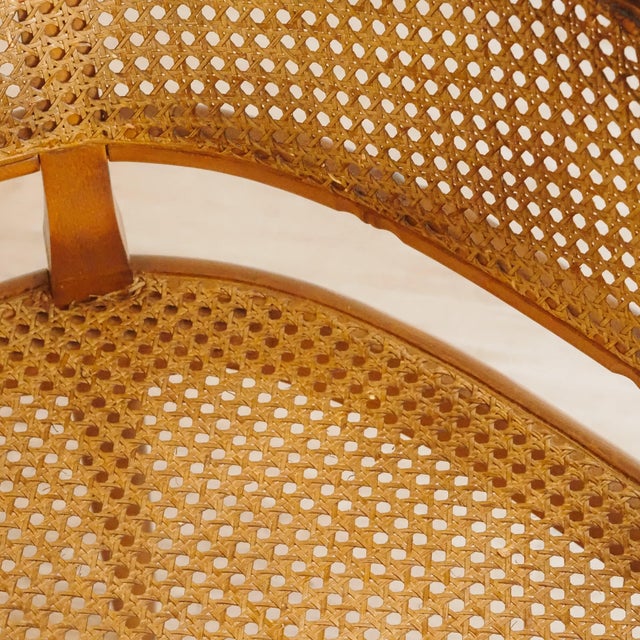Vintage Faux Bamboo Armchair with Viennese Wickerwork, 1970 For Sale - Image 8 of 15
