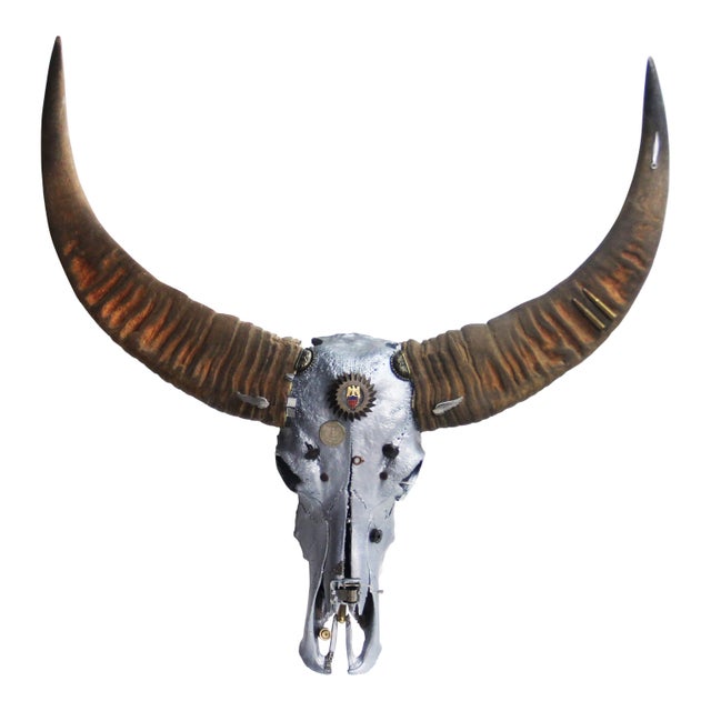 Steampunk Longhorn Wall Mounted Skull Chairish