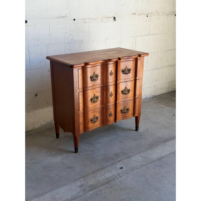 Mid-Century Modern Vintage Danish Modern Teak Bachelor Chest Nightstand Dovetail Drawers MCM Denmark For Sale - Image 3 of 10