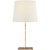 Transitional Visual Comfort Signature Dauphine Table Lamp in Gilded Iron with Linen Shade For Sale - Image 3 of 3