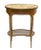 Elegant French Louis XV style mahogany wood with marble top antique accent table, from the 19th century, having a lovely...