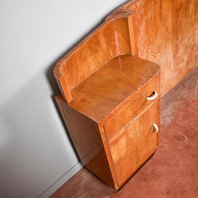 Art Deco Headboard and Bedside Tables, Set of 2 For Sale - Image 12 of 18