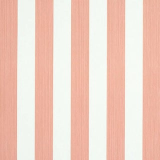 Sample - Schumacher Edwin Stripe Medium Wallpaper in Pink For Sale