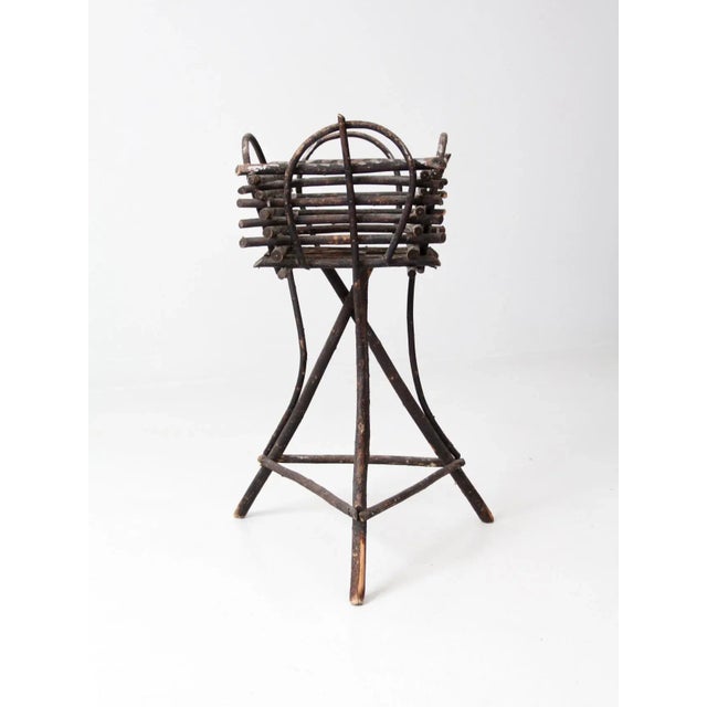 Early 20th Century Antique Adirondack Plant Stand Table For Sale - Image 5 of 9
