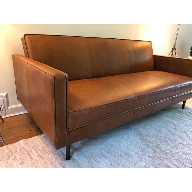 West Elm Axel Leather Sofa Review Baci Living Room