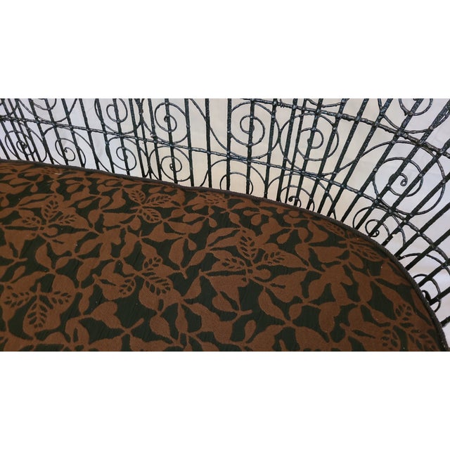 Early 20th Century Antique English Wire Garden Settee For Sale - Image 4 of 4