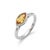 This refined and minimalist ring features a radiant Citrine gemstone, celebrated for its warm golden hue and luminous...