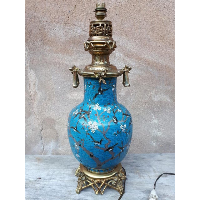 Chinese Cloisonné Enamel Vase, China, 19th Century For Sale - Image 10 of 11