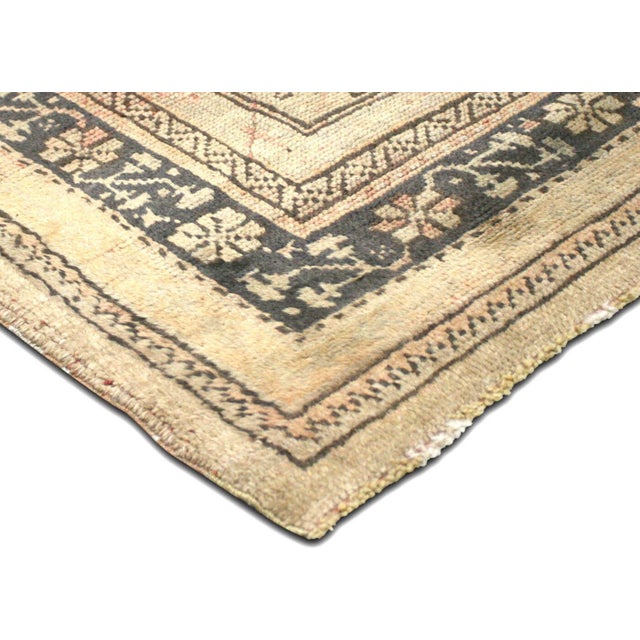 Traditional 1940s Turkish Oushak Rug For Sale - Image 3 of 6