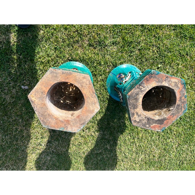 Antique Chinese Turquoise Sancai Pottery Glazed Pedestals For Sale In Los Angeles - Image 6 of 12