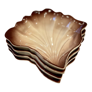 Vintage Mid Century Valley Vista 600 Ca Pottery Leaf Pattern Serving Bowls-Set of 4