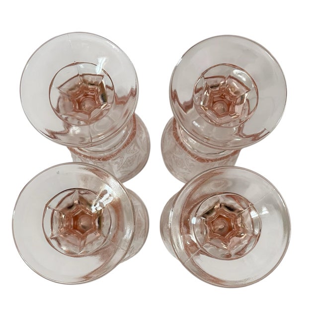 Glass 1930s Indiana Glass Recollection Wine or Water Goblets - Set of 8 For Sale - Image 7 of 10