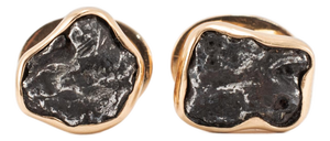 Men’s Jorge Adeler 18k Rose Gold Meteorite Nugget Cufflinks, A Pair