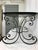Art Deco Napoleon III Painted Tray on Custom Art Deco Wrought Iron Stand For Sale - Image 3 of 9