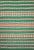 63” x 101” Vintage Southwestern Kilim in alternating band pattern in green, ivory, brown, orange, and black colors. It was...
