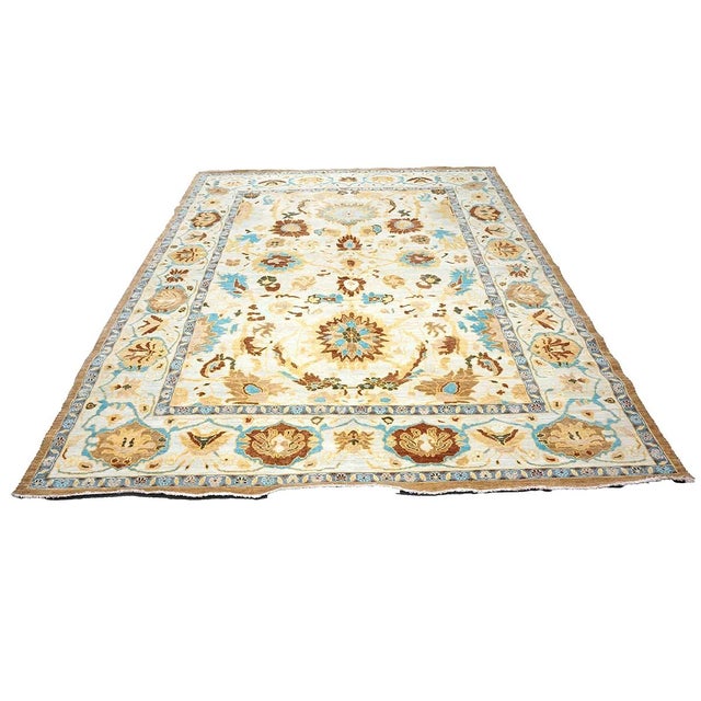 Condition: New Origin: Afghanistan Design: Sultanabad Actual Size: 8.2 x 9.10 Color: Beige, Brown, Light Blue, Ivory,...
