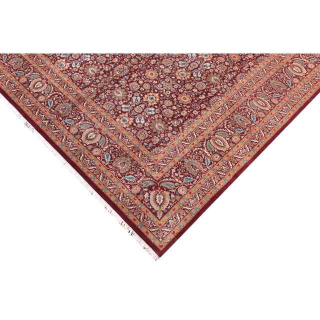 Shabby Chic Heritage Pak-Persian Aubergine/Beige Wool Rug - 10'0'' X 14'4'' For Sale - Image 3 of 8