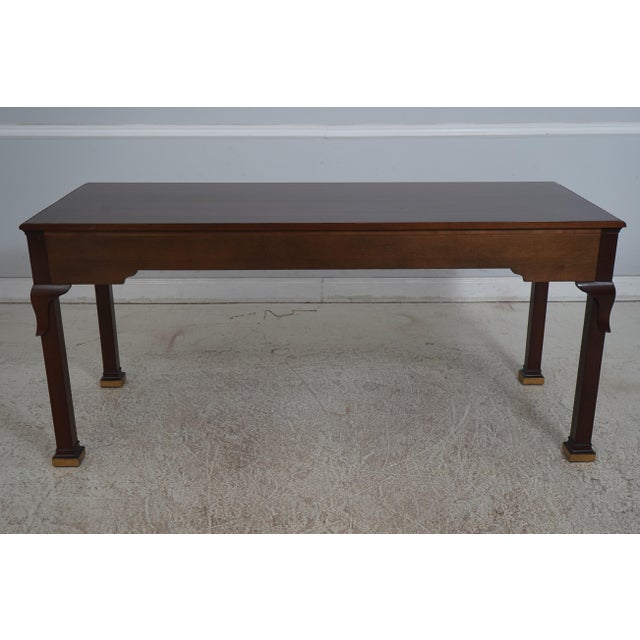Baker Chippendale Large Mahogany Library Table For Sale - Image 11 of 12