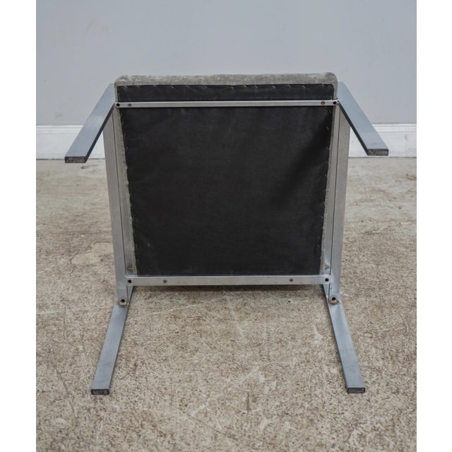 Pair Mid Century Modern Steel Armchairs For Sale - Image 12 of 12
