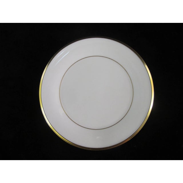 Lenox 6 piece "Eternal" China set of 6 1/4" bread and butter plates in ecru with gold trim. Excellent condition, no chips,...