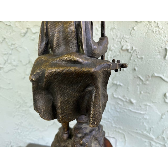 Signed & Dated 1884 Emile-Victor Blavier Bronze Sculpture “Le Petit Savoyard”, France For Sale In Orlando - Image 6 of 7