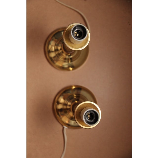 Minimalist Gilt Table Lamps, 1970s, Set of 2 For Sale - Image 15 of 16