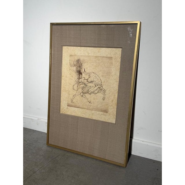Metal Hans Bellmer, Nude, The Abduction of Europa, Lithograph, Framed For Sale - Image 7 of 7