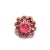 Art Deco Bochic “Flamenco” Ruby & Fancy Multi Color Gems 18k Gold & Silver Cocktail Ring Size 8 For Sale - Image 3 of 4
