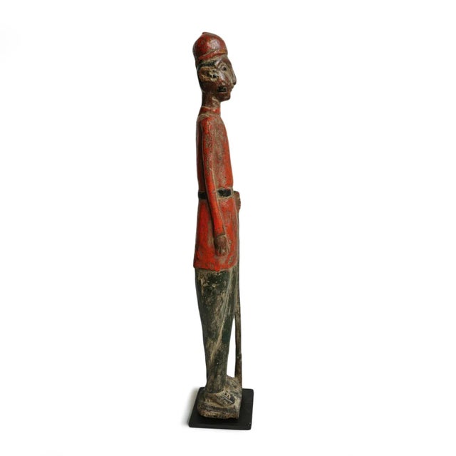 English Antique Old Colonial Wood Figure Mali For Sale - Image 3 of 9