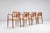 Mid-Century Modern Model 66 Armchairs in Teak and Paper Cord by Niels Otto Moller, Denmark, 1970, Set of 4 For Sale - Image 3 of 15