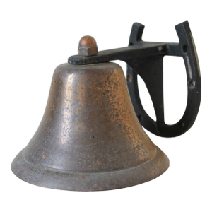Vintage Western Style Wall Mounted Dinner Bell W/ Horse Shoe Motif