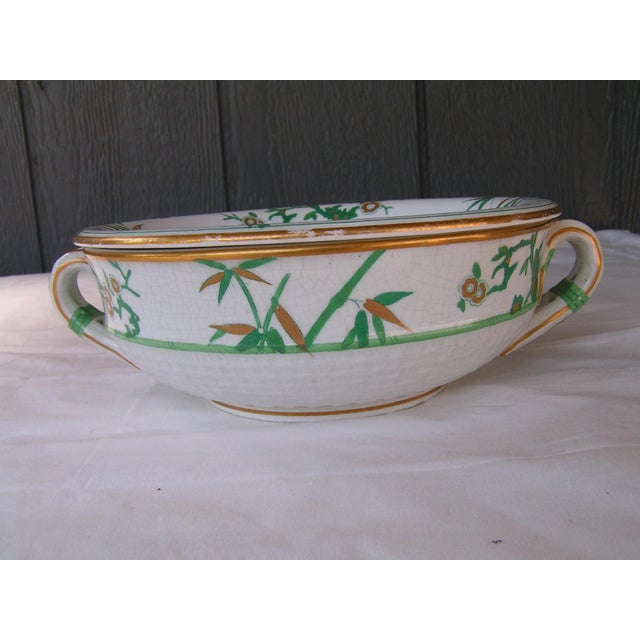 2 Piece Antique Flower Frog Bowl Porcelain Asian Design Made by Minton 1863-72 2 piece Antique Flower Frog Bowl Porcelain...