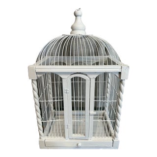 Dome Wood Handmade Birdcage For Sale