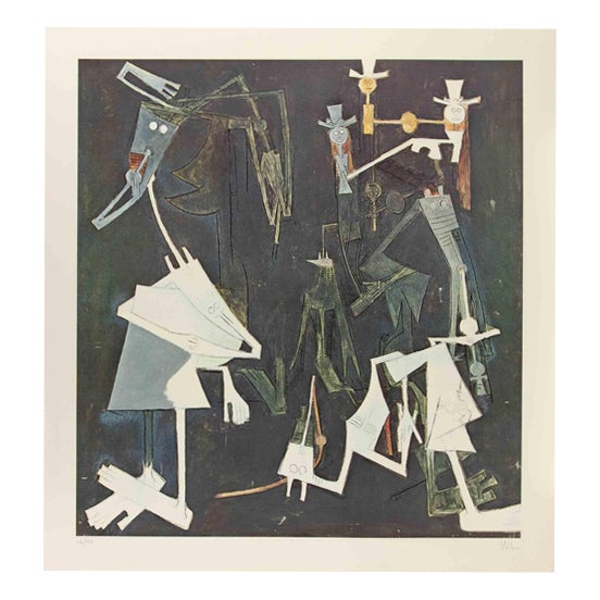Wifredo Lam, Untitled Surrealist Composition, 1970s, Lithograph For Sale