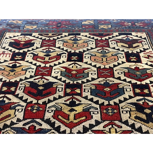 Antique Caucasian Kuba Rug 3'4" X 5’0" For Sale In New York - Image 6 of 6