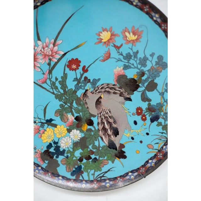 Japanese Bronze and Cloisonné Dish For Sale - Image 3 of 6
