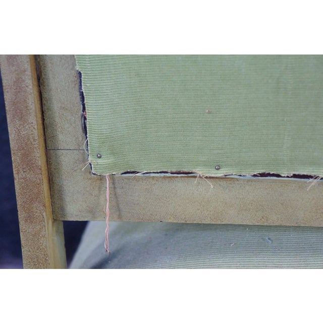 Antique Victorian French Country Louis XV Style Green Painted Settee Bench For Sale - Image 17 of 18