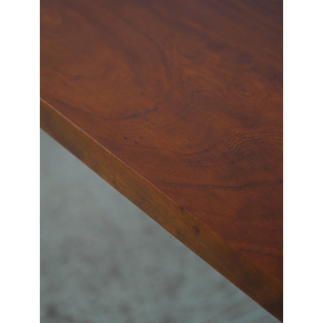 1990s Country 1 Drawer Cherry Dining Room Table W. Black Legs For Sale - Image 12 of 17