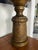 Monumental Chapman table lamp. Fantastic detail with weathered accents. Gilt finish to highlight intricate lines. Dorothy...