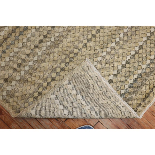 Mid-Century Modern 1960s Neutral Turkish Deco Runner For Sale - Image 3 of 18